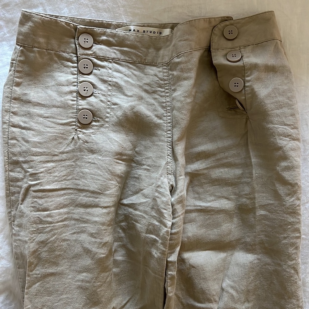 Mac Studio linen bell bottoms
